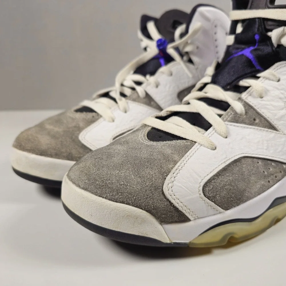 Air Jordan 6 Retro LTR Flint CI3125-100 Men's Size 12 White Concord 2018 w/ Box